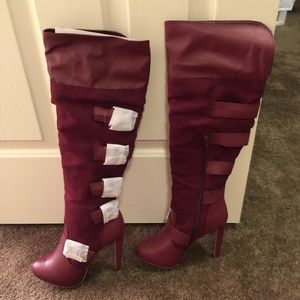 Cindee Burgundy Boots